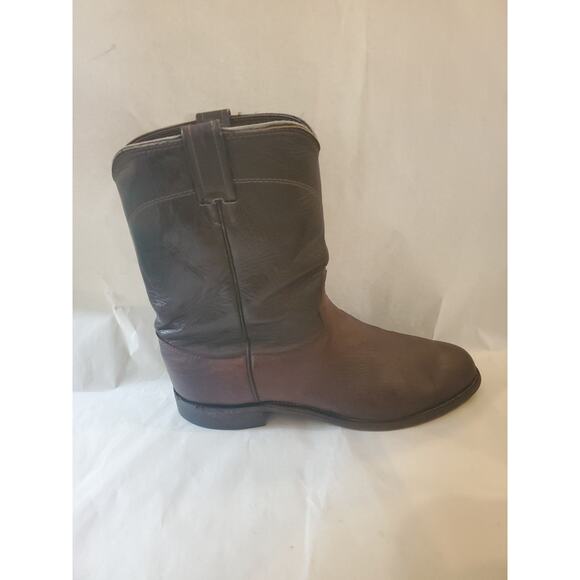 Vintage Larry Mahan Smooth Ostrich Roper Boots 10.5D Exotic main image 8